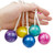 3 Pairs Clacker Ball,Ladder Balls, Toss Game Balls, Children's and Adults' Pressure reducing Balls,Used for Training Balance Ability, Concentration (Randomly Send 3 Colors)