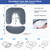 HOMBYS Adjustable BBL Pillow After Surgery with Lumbar Support, Brazilian Butt Lift Pillow Pad, Multi-Purpose Post Recovery Seat Cushion for Sitting, Sleeping, Driving, Washable Cover for Women, Grey