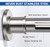 BRIOFOX Industrial Shower Curtain Rod - Rustproof Non-Slip Long Tension Shower Rod 54-90 Inch 304 Stainless Steel Tension Curtain Rod, Brushed Nickel