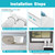 Dual Hose Portable Air Conditioner Window Kit, 5.9" Diameter Portable AC Window Vent Kit with Foam Seal Strip, Adjustable Window Seal Plates for Vertical & Horizontal Windows, White