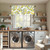 Lemon Curtains Valance for Windows Summer Watercolor Lemon Fruit Rod Pocket Valance Windows Treatments 1 Panel Yellow and White Short Curtains for Living Room Bathroom Bedroom