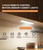 Under Cabinet Lights Wireless, 58-LED Rechargeable Motion Sensor Closet Lights with Remote Control, RGB Color Changing Under Counter Lights for Kitchen, Pantry, Bedroom, Stairs, 4 Pack