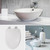 Bemis Alesio Slow Close Toilet Seat, Sleek Chrome Hinges and Adjustable Perfect Fit Wood Seat, Made in USA, Round, White