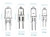 G8 Frosted Halogen Bulbs 20W G8 20 Watt 120V Halogen Light Bulbs T4 JCD Type 120V Bi-Pin Base G8 Lamp for Under Cabinet Puck Lighting, Frosted Glass Lens,Warm White,2700K,10 Pack