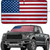 Magnelex American Flag Windshield Sun Shade, High-Resolution Sun Shield with Mirror Cut-Out for Automotive Interior Sun Protection Heat Reduction, Folding Car Sunshade with Storage Bag - X-Large