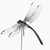 10 Pcs Black Dragon Fly Clips, Visual Predator Deterrent Fake Dragonfly