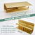APLusee Brushed Gold Double Toilet Paper Holder with Shelf, Wall Mounted
