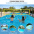 Inground Pool Volleyball Net Set with Max 26 FT Adjustable Length