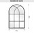Dewfig Arched Window Wall Mirror, 30"x20" Windowpane Mirror, Black