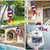 NOVWANG 40 Inch USA American Fish Windsock, Fish Windsock 4th of July Windsock Patriotic Wind Sock Outdoor Hanging Decoration for Garden Yard Balcony Boat Deck Dock Patio Decor