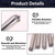 External Thread Conveyor Rollers for Woodworking, Stainless Steel Transmission Replacement Part, Heavy Duty Rollers for Boat Trailer Roller/Conveyor Belt/Reel Mower, Smooth Rolling(D 2.4",L 17.7")