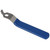 Stainless Steel Lever Handle with M14 Nut for DN50 Ball Valve, Quarter Turn Operation, Blue Plastic Grip & Chrome Plated Finish (DN50 2")