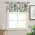 Curtain Valances, Green Golden Eucalyptus Leaves Semi Sheer Kitchen Windows Valances, Rod Pocket Short Window Treatment Light Filtering Decor Valances for Kitchen Living Room Bedroom Windows -42"x18""