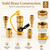 RV Quick Connect Propane Adapter Kit 5Pcs, Solid Brass BBQ Grill Fittings with Shutoff Valve, 1/4" NPT Female Flare, 3/8" Female Flare for Outdoor Cooking & Gas Appliances