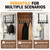 Over The Door Hook, Heavy Duty Adjustable No Wobble & Stable, 12 Hooks No Drilling, Fits Thin, Standard & Thick Bedroom Bathroom Doors, Storage for Coats, Towels and Bags (1 Pack, Black)