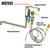 MENSI NG Gas Milivolt Pilot Burner Assembly - Replace for Hayward H-Series ED1/ED2 Pool Heater HAXPLT1931 (H150/H200/H250-H400), with Pilot Tubing & Compression Fittings - 100% Leak & Ignition Tested