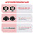 2 Sets Pallet Jack Replacement Wheels, 7x2 Inch Steering Wheels and 3x3.75 Inch Load Rollers with 20mm Inner Diameter Bearings, Pins, Rollers, Caps and Circlips for Standard Hand Pallet Trucks