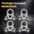 RUHUALIFE 4-Wheel Silent Trolley Rollers, Four Bearing Trolleys Compatible with 1-5/8'' Wide * 1-5/8'' High Strut Channel Trolley Track, 4 PCS