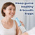 7AM2M Cordless Water Flosser Oral Irrigator, IPX7 Waterproof, Sky Blue