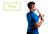 TRIGGERPOINT PERFORMANCE THERAPY AcuCurve Massage Cane for Neck, Back and Shoulders, Gray/Orange