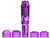 Finever Small Mini Vibrating Massager Handheld Portable Tool for Women with 4 Heads Pocket Pen for Face Neck Head Back and Shoulder Pink Purple and Blue