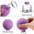 BBTO 4 Pcs Glass Facial Cupping Set Vacuum Massage Cups,Purple