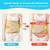 Electric Slimming Belt, with Hot Compress,360° Full CircleHeating,4 Massage Modes, Widening, Relieve Belly Waist Pain, Must Plug in Use, Free Measuring Ruler, for Women & Men
