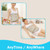 Electric Slimming Belt, with Hot Compress,360° Full CircleHeating,4 Massage Modes, Widening, Relieve Belly Waist Pain, Must Plug in Use, Free Measuring Ruler, for Women & Men