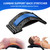 Back Stretcher - 4-Level Adjustable Lumbar Support Board & Back Cracker for Lower Back Pain Relief, Home Office Use (Blue)