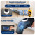 SereneLife 3-in-1 Air Compression Knee Massager with Heat and Vibration, Rechargeable Cordless Knee Wrap, 4 Airbags, 4 Vibration Modes, 2 Heat Settings, Smart LED Controller, Ice Pack, Carry Bag