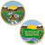 1 to 50 Year Winding River Sobriety Coin - Gold Plated AA Chips & Medallions - 64 Year Sobriety Coin