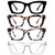 CCVOO 1.5 4 pack Stylish Reading Glasses for Women, Stylish Eyeglasses, Blue Light Readers, Cheaters