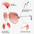 SOPHILY 3 Pack Bifocal Reading Sunglasses for Women Men, Aviator Sun Readers Glasses Mirrored Shades UV400 Gradient Pink Night Yellow Clear, +1.75