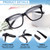 CHOFILORD 6 Pack Fashion Reading Glasses for Women Men Blue Light Blocking Oversized Square Readers with Spring Hinge (6 Pack Black, 2.5)