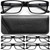 Gaoye Reading Glasses Blue Light Blocking, Readers for Women Men Anti Glare Filter Lightweight Spring Hinge Eyeglasses (5-pack Light Black with Case, 1.75)