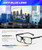 ANYLUV Blue Light Glasses Men, Relieve Eyestrain and Eye Protection, Al-Mg Metal Computer Blue Light Blocking Glasses Clear Black