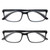 Foster Grant Men's Tatum 2-Pack Rectangle Reading Glasses, Navy/Black, +2.0