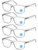 OLOMEE Large Reading Glasses Men Blue Light Blocking Oversized Wide Square Readers +2.25 Cheaters w/Big Head/Large Face