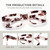 XVXV Square Reading Glasses for Women - Blue Light Blocking Readers Anti Glare Eyeglasses with Spring Hinge - Pink Floral, 0.75X