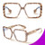 VISOONE Oversized TR90 Blue Light Blocking Glasses Fashion Accessories Non Prescription for Women Harvard