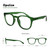 OPULIZE POP Reading Glasses for Women Men,Scratch Resistant Round Matt Frame with Spring Hinges, Green +2.00 (Pack of 2)
