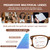 OPTOFENDY Progressive Multifocal Reading Glasses for Women Men, Square Blue Light Blocking Computer Readers, 2 Pack Coffee