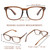 OPTOFENDY Progressive Multifocal Reading Glasses for Women Men, Square Blue Light Blocking Computer Readers, 2 Pack Coffee