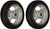 Wesco 150120 8" Diameter Cast Iron Center Moldon Rubber Wheel, 600-lb. Capacity, 2" Tread Width, 3/4" Bore, 2-3/16" Hub Diameter (2)