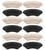 Heel Grips Liner Cushions Inserts for Loose Shoes, Heel Pads Snugs for Shoe Too Big Men Women, Filler Improved Shoe Fit and Comfort, Prevent Heel Slip and Blister (Pale Apricot+Black(6 Pairs))