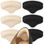 6 Pairs Heel Pads Heel Grips Liner for Loose Shoes, Heel Cushion Pads Heel Inserts for Shoe Too Big, Ultra Soothing Heel Protectors for Heel Pain, Heel Slipping, Blisters, Friction(Black&Beige)