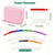 Waterproof Pill Organizer with 14 PCS Zippered Pill Pouches, Color-Coded Reusable Pill Pouches for Travel (Black)
