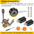 Complete PTH50 Pallet Jack Front Load Wheels Replacement Kit for Crown PTH50 Pallet Jack, with Axles, Load Wheels 2.75" x 3.75", Entry Rollers, Tools & Hardware- 20mm ID Bearings Black PU Tread