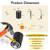 Complete PTH50 Pallet Jack Front Load Wheels Replacement Kit for Crown PTH50 Pallet Jack, with Axles, Load Wheels 2.75" x 3.75", Entry Rollers, Tools & Hardware- 20mm ID Bearings Black PU Tread