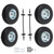 findmall All Terrain Wheel Kit Replacement for Predator 9000 8750 and 6500 Watt Generators, Pneumatic Tyres